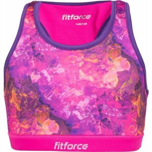 Fitforce KARMENTA Dívčí sportovní podprsenka, růžová, veľkosť 116-122