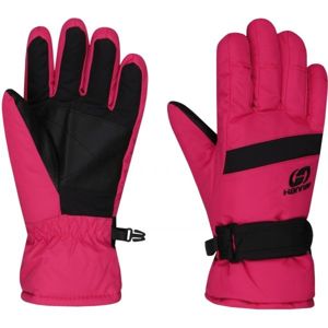 Hannah LEDDA Dětské lyžařské rukavice, růžová, velikost 13-14