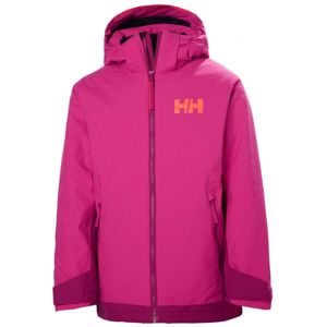 Helly Hansen JR HILLSIDE JACKET Dětská lyžařská bunda, růžová, velikost 16