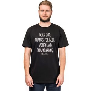Horsefeathers DEAR GOD T-SHIRT černá S - Pánské tričko