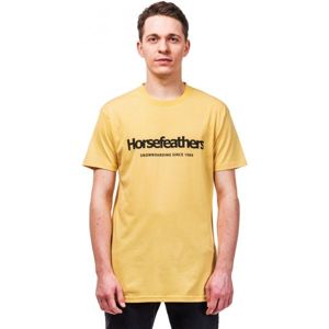 Horsefeathers QUARTER T-SHIRT žlutá S - Pánské tričko