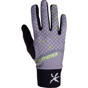 Klimatex LUBO šedá XL - Pánské střečové prstové rukavice