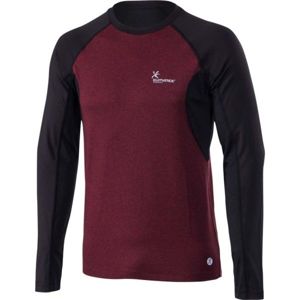 Klimatex SVEN vínová XXL - Pánské běžecké tričko s dlouhým rukávem