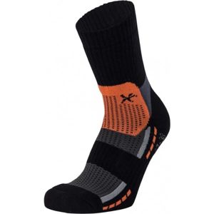 Klimatex TEREKKING Funkční trekingové ponožky, Černá,Tmavě šedá,Oranžová, velikost