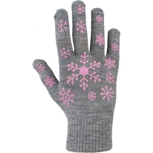 Lewro ARIADNA Dětské pletené rukavice, šedá, velikost 4-7
