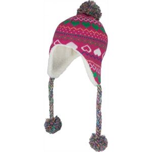 Lewro BUTTERFREE růžová 8-11 - Dívčí pletená čepice