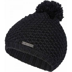 Lewro CATLIN Dívčí pletená čepice, Černá,Stříbrná, velikost