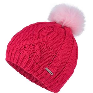 Lewro LINET Dívčí pletená čepice, růžová, veľkosť 8-11