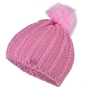 Lewro PAJKA Dívčí pletená čepice, růžová, veľkosť 4-7