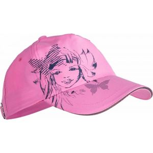 Lewro VILA Dívčí čepice s kšiltem, Růžová,Černá, velikost