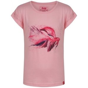 Loap AHOJA JR růžová 134-140 - Dětské triko