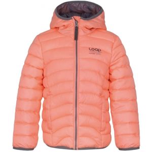 Loap UDO růžová 112-116 - Dětská zimní bunda