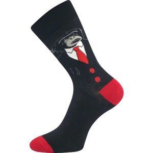 Lonka OPICE Unisexové ponožky, černá, velikost 43-46