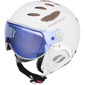 Mango CUSNA VIP Unisex lyžařská přilba s visorem, bílá, velikost (60 - 62)