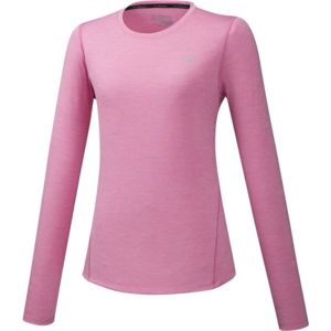 Mizuno IMPULSE CORE LS TEE růžová XS - Dámské běžecké triko s dlouhým rukávem