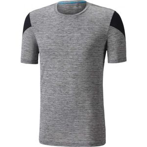 Mizuno ALPHA TEE šedá XL - Pánské běžecké triko s krátkým rukávem