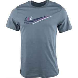 Nike NSW SS TEE SWOOSH M tmavě modrá M - Pánské tričko