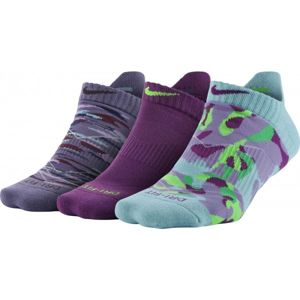 Nike 3PPK WOMENS DRI FIT GRAPHIC N fialová S - Ponožky