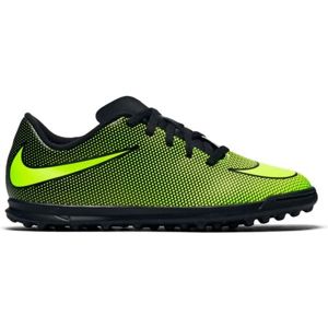 Nike BRAVATA II TF JR Dětské turfy, Černá,Reflexní neon, velikost 1