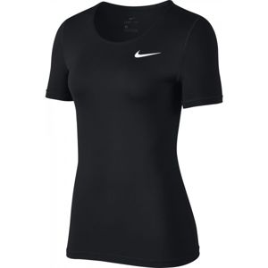 Nike TOP SS ALL OVER MESH W černá XL - Dámský top