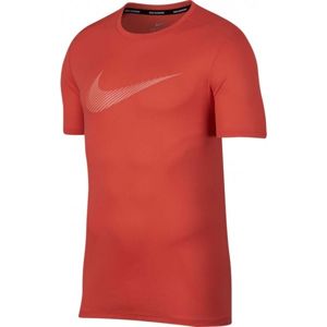 Nike BREATHE RUN TOP SS GX červená M - Pánský běžecký top