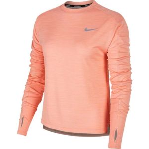 Nike PACER TOP CREW Dámské běžecké triko, Oranžová,Šedá, velikost M