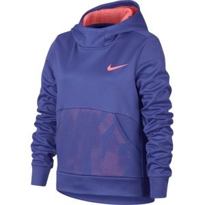 Nike NK THERMA HOODIE PO ENERGY fialová L - Dívčí sportovní mikina