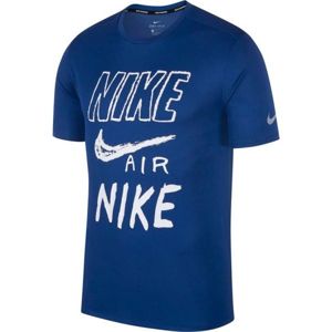 Nike BRTHE RUN TOP SS GX modrá XL - Pánské tričko