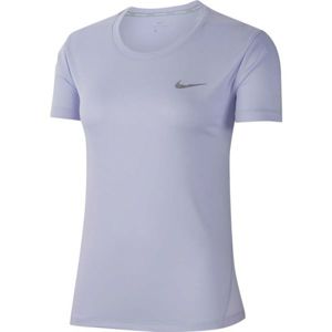 Nike MILER TOP SS fialová XS - Dámské tričko