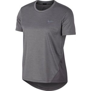 Nike MILER TOP SS W šedá XS - Dámské běžecké tričko