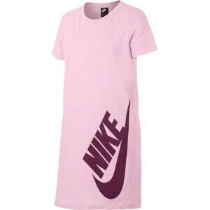 Nike NSW DRESS T SHIRT Dívčí šaty, růžová, velikost XL