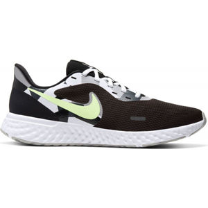 Nike REVOLUTION 5 Pánská běžecká obuv, Černá,Světle zelená,Mix,Bílá, velikost 10