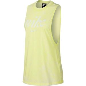Nike NSW TANK WSH Dámské tílko, Žlutá,Bílá, velikost M