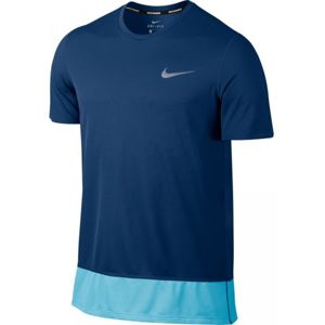 Nike BRTHE RAPID TOP SS tmavě modrá M - Pánské běžecké triko