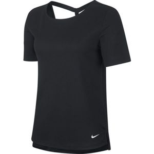 Nike DRY SS TOP ELASTIKA W černá L - Dámské tričko