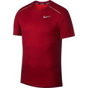 Nike MILER TECH TOP SS M červená S - Pánské běžecké tričko