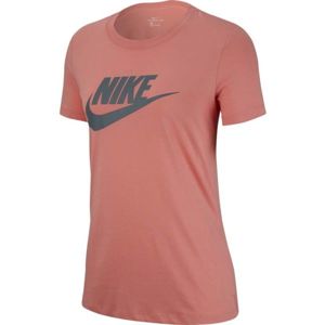 Nike NSW TEE ESSNTL ICON FUTURA oranžová XS - Dámské tričko