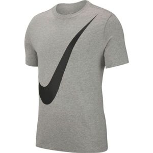 Nike NSW SS TEE SWOOSH 1 šedá M - Pánské tričko