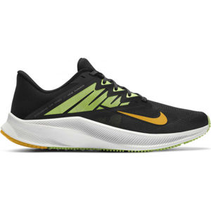 Nike QUEST 3 Pánská běžecká obuv, Černá,Zelená,Oranžová,Bílá, velikost 11