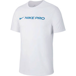 Nike DRY TEE NIKE PRO M bílá 2XL - Pánské tréninkové tričko