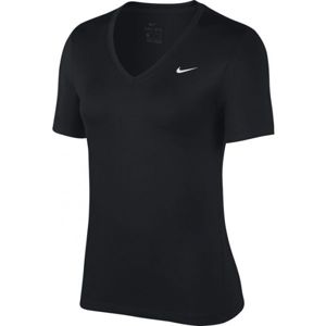 Nike TOP SS VCTY ESSENTIAL W Dámské tréninkové tričko, Černá,Bílá, velikost M