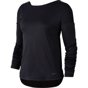 Nike NP DRY ELASTIKA LS TOP ESSNT W černá L - Dámské tréninkové tričko