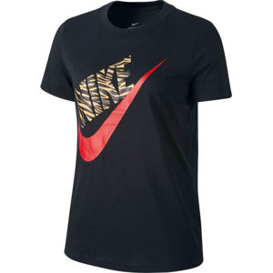 Nike NSW TEE PREP FUTURA 1 W Dámské tričko, Černá,Žlutá,Červená, velikost