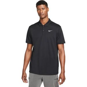 Nike COURT DRI-FIT Pánské polotričko, černá, velikost