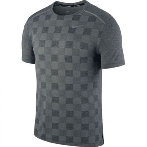 Nike DF MILER TOP SS JAC Pánské tričko, Šedá, velikost XL