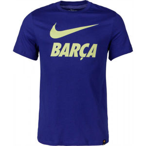 Nike FC BARCELONA TEE SNR Pánské fotbalové tričko, Modrá,Žlutá, velikost