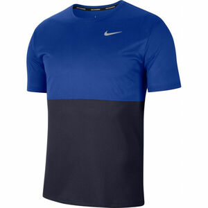 Nike BREATHE Pánské běžecké tričko, Modrá,Černá,Šedá, velikost S
