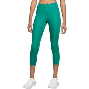 Nike DF FAST CROP W Dámské běžecké legíny, zelená, velikost XS