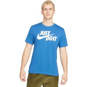 Nike NSW TEE JUST DO IT SWOOSH Pánské tričko, modrá, velikost M