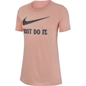 Nike NSW TEE CREW JDI SWSH HBR světle růžová M - Dámské triko